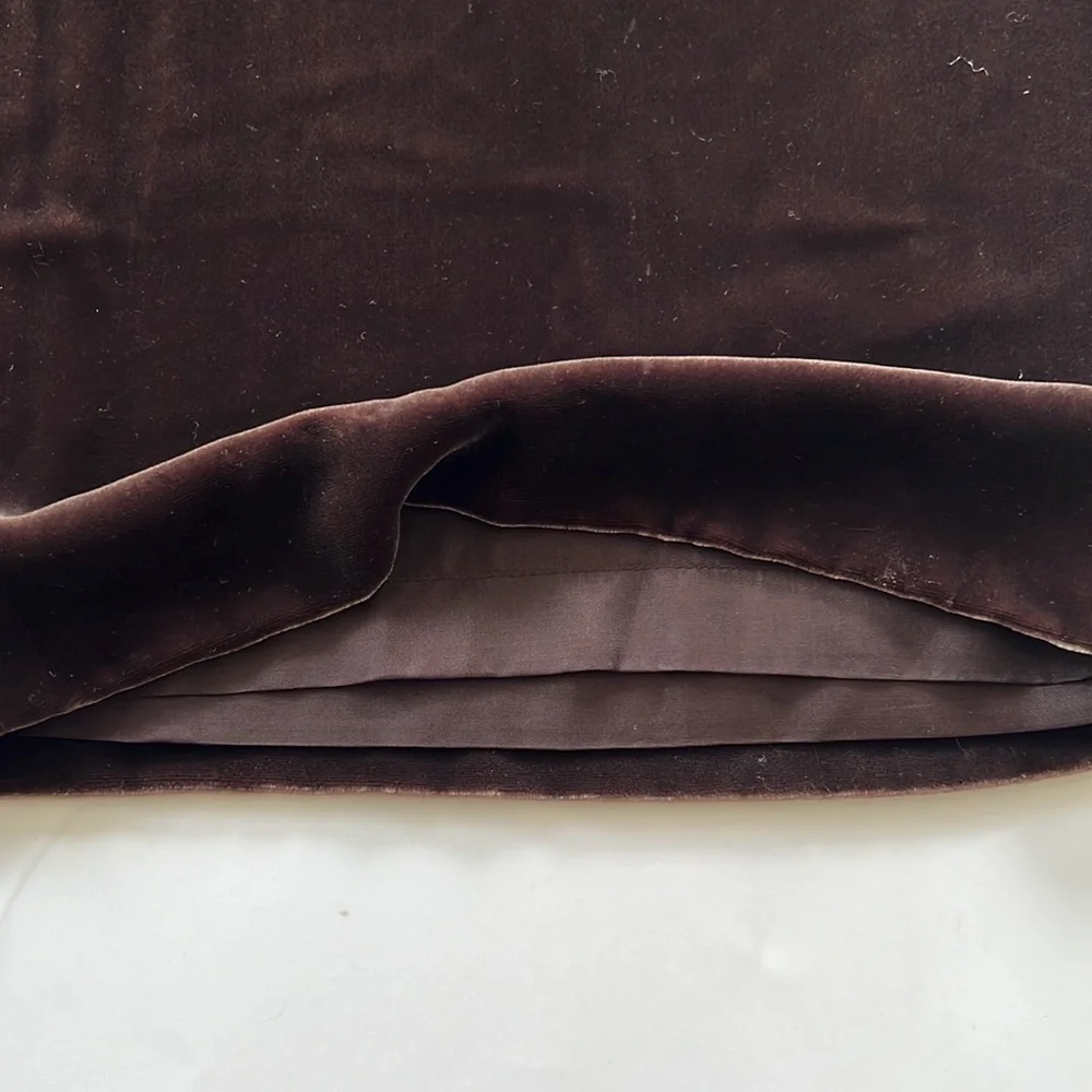 Lauren RL rich brown fluid silk blend velvet pants fully lined LIKE NEW - Picture 5 of 6